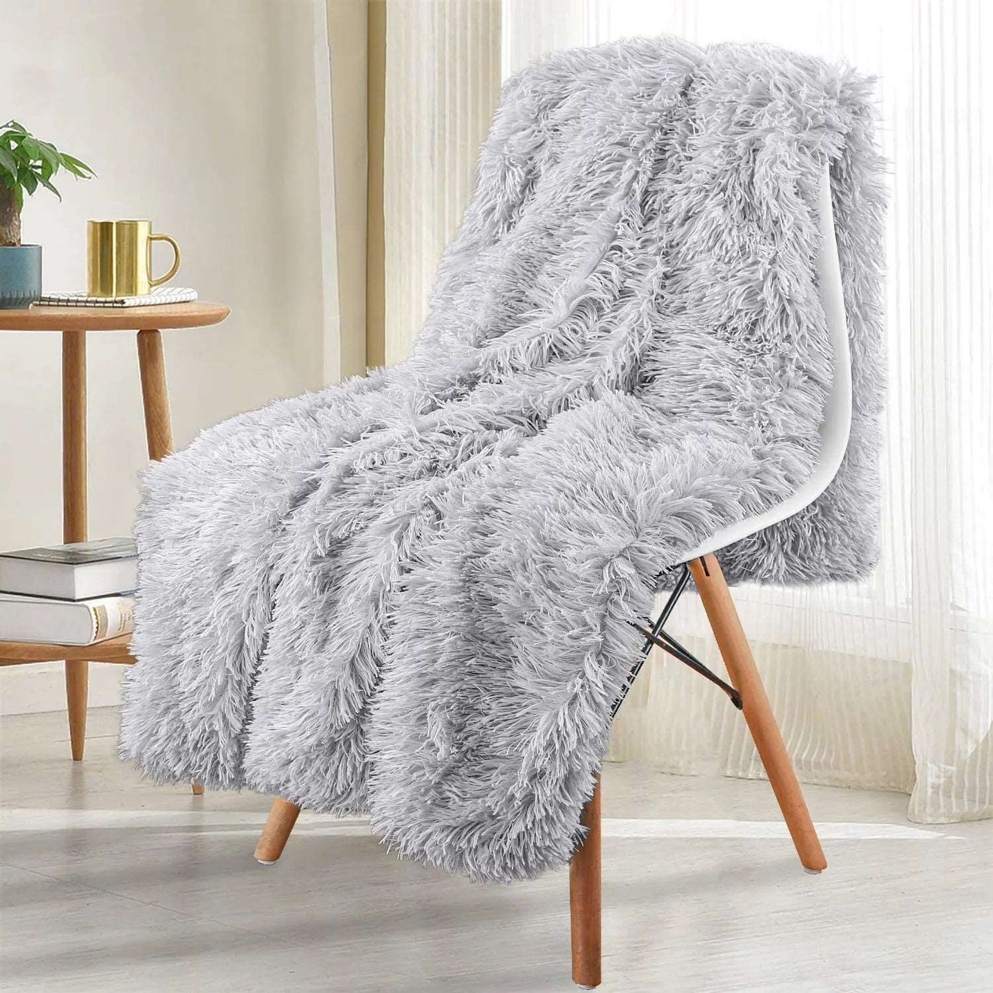 Double Layer Cuddly Plush Faux Sherpa Soft Fur Throw - 5 Colours Lilly & Lula