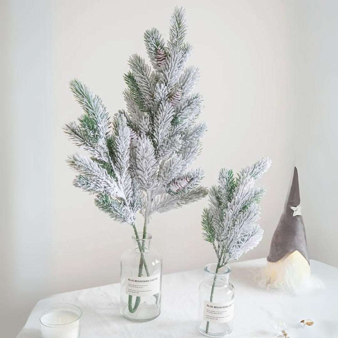 Faux Christmas White Frosted Fern Twigs & Branches - 4 Styles Lilly & Lula