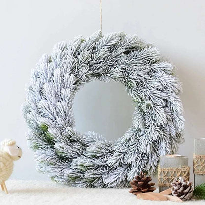 Faux Frosted Fern Christmas Wreath With Pine Cones & Berries - 4 Styles Lilly & Lula