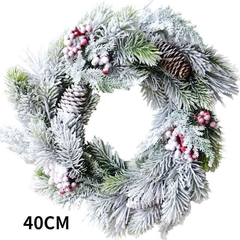 Faux Frosted Fern Christmas Wreath With Pine Cones & Berries - 4 Styles Lilly & Lula