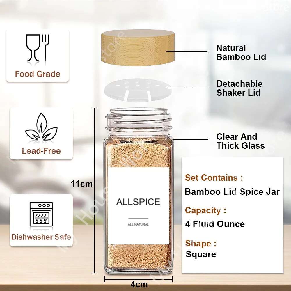 Glass Spice Seasoning Jar Set Lilly & Lula