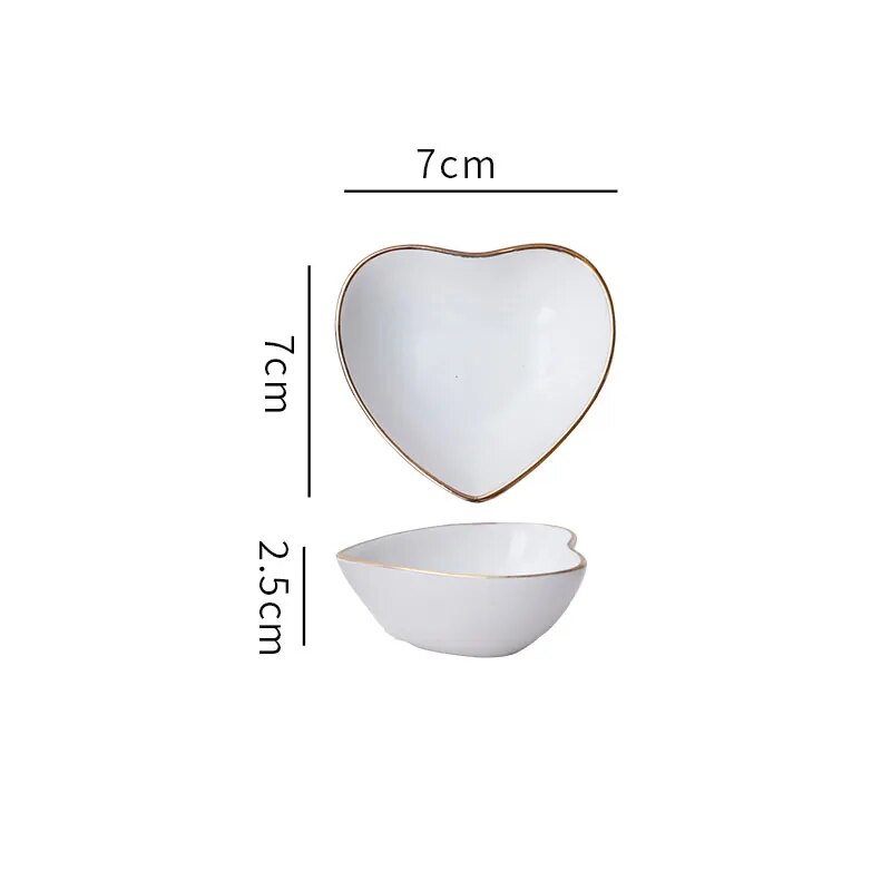 Gold-Rimmed Ceramic Small Serving Bowls - 10 Styles Lilly & Lula