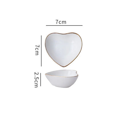 Gold-Rimmed Ceramic Small Serving Bowls - 10 Styles Lilly & Lula