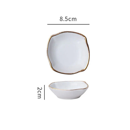 Gold-Rimmed Ceramic Small Serving Bowls - 10 Styles Lilly & Lula