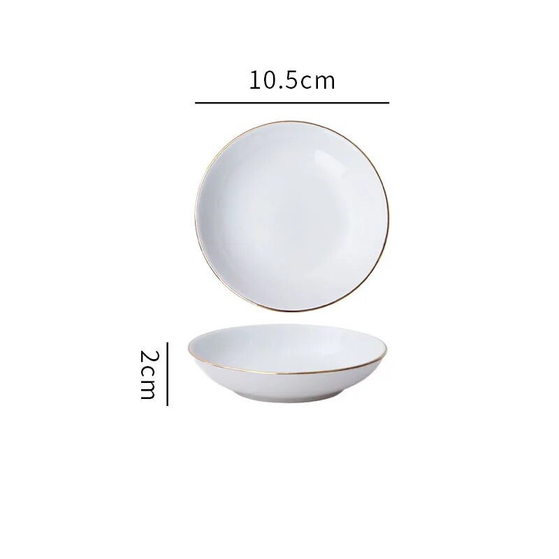 Gold-Rimmed Ceramic Small Serving Bowls - 10 Styles Lilly & Lula