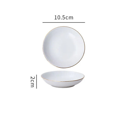 Gold-Rimmed Ceramic Small Serving Bowls - 10 Styles Lilly & Lula