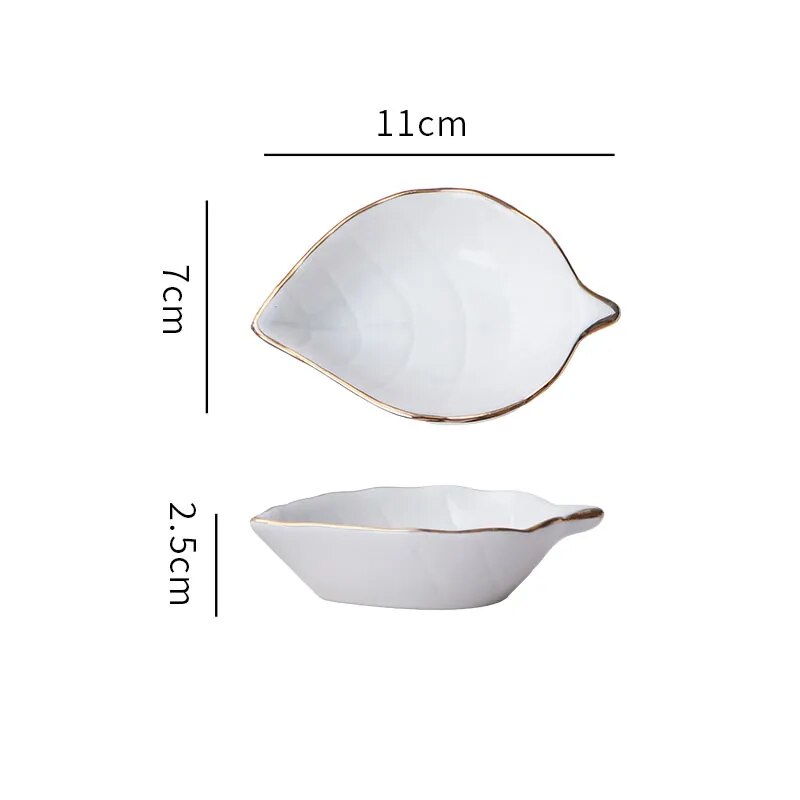 Gold-Rimmed Ceramic Small Serving Bowls - 10 Styles Lilly & Lula