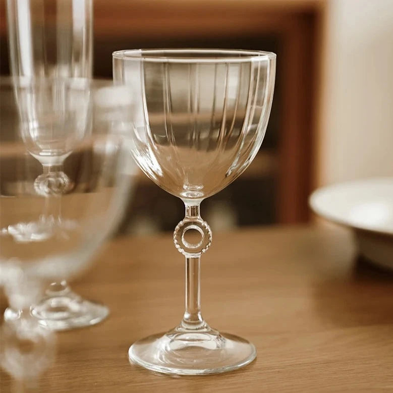 Elegant Nordic Ripple Champagne & Wine Glasses