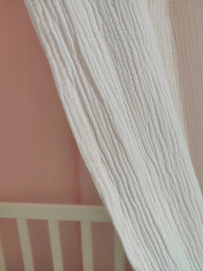 Kids Premium Muslin Bed Canopy With Frill Detail - 7 Colours