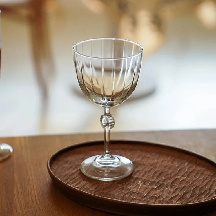 Elegant Nordic Ripple Champagne & Wine Glasses