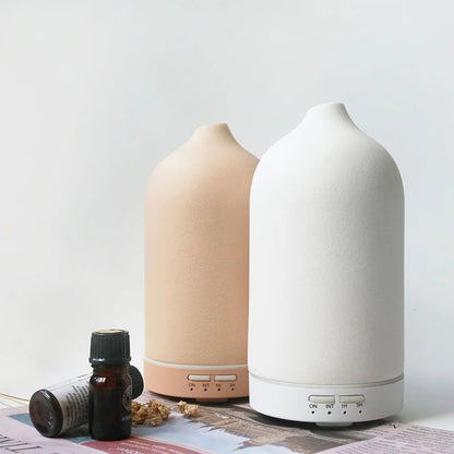 Ceramic Electric Aromatherapy Light Diffuser Humidifier with Remote - UK, EU, US & AUS Plug