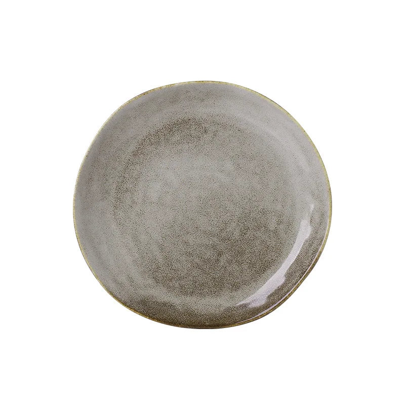 Grey Rustic Ceramic Nordic Tableware Plates & Bowls - Various Sizes