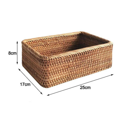 Hand-Woven Rattan Wicker Basket Organiser - 3 Sizes Lilly & Lula