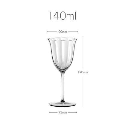 Handmade Ripple Flower Inspired Wine, Cocktail & Flute Glasses - 4 Sizes Lilly & Lula