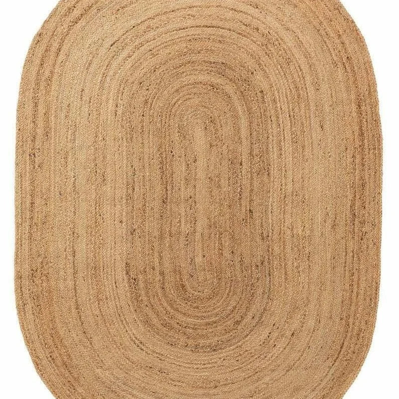 Brown Oval Natural Rustic Jute Rug  - Various Sizes