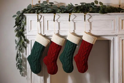 Large Cable Knitted Christmas Stocking - 13 Colours Lilly & Lula