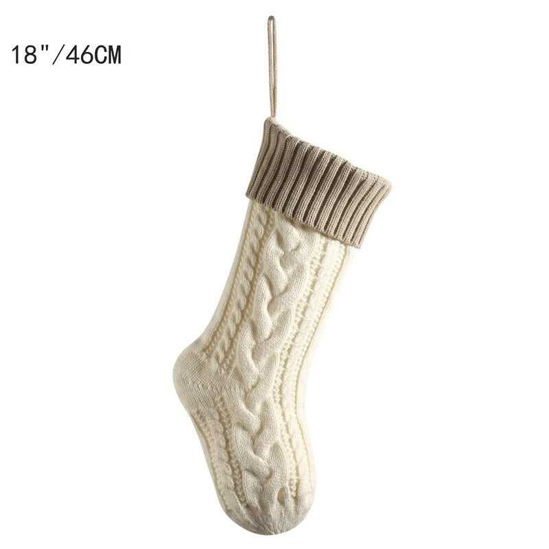 Large Cable Knitted Christmas Stocking - 13 Colours Lilly & Lula