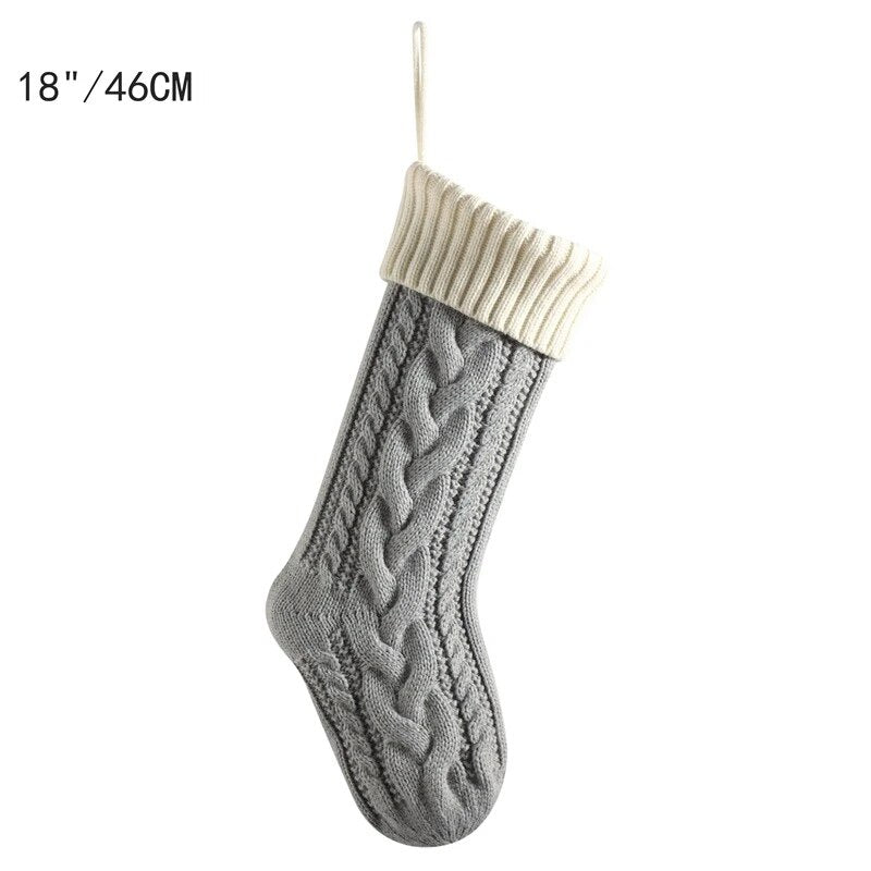 Large Cable Knitted Christmas Stocking - 13 Colours Lilly & Lula