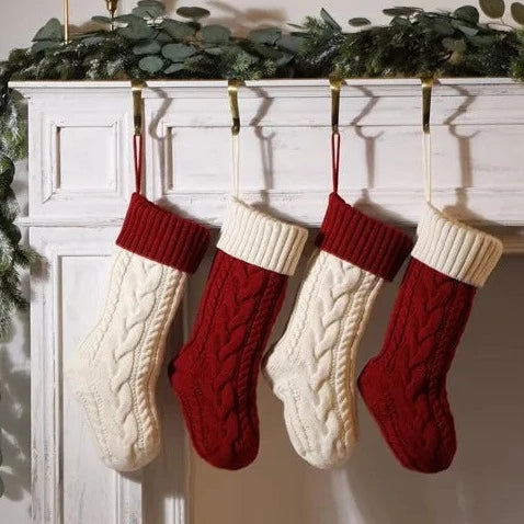 Large Cable Knitted Christmas Stocking - 13 Colours Lilly & Lula