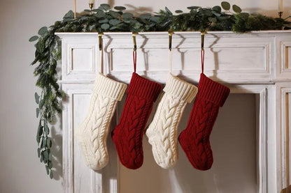 Large Cable Knitted Christmas Stocking - 13 Colours Lilly & Lula