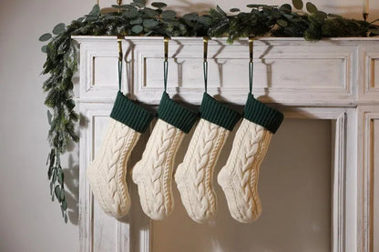 Large Cable Knitted Christmas Stocking - 13 Colours Lilly & Lula