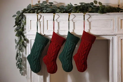 Large Cable Knitted Christmas Stocking - 13 Colours Lilly & Lula