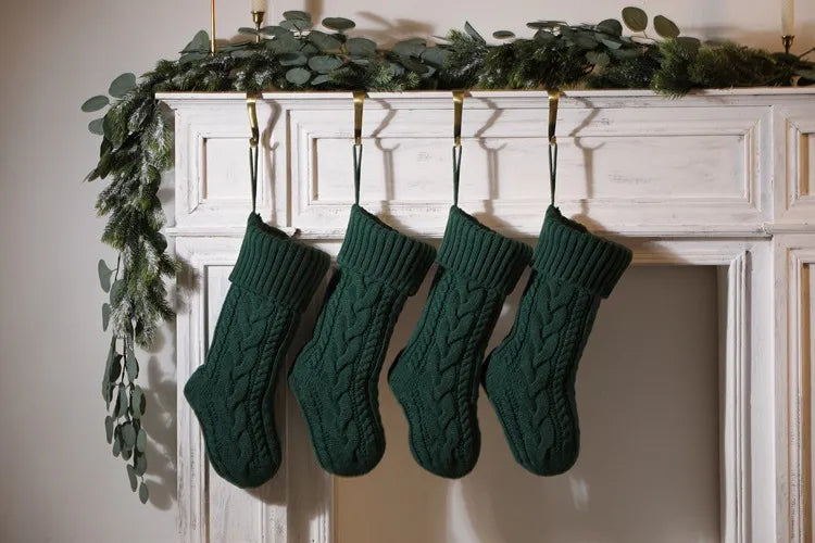 Large Cable Knitted Christmas Stocking - 13 Colours Lilly & Lula