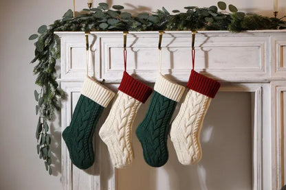 Large Cable Knitted Christmas Stocking - 13 Colours Lilly & Lula