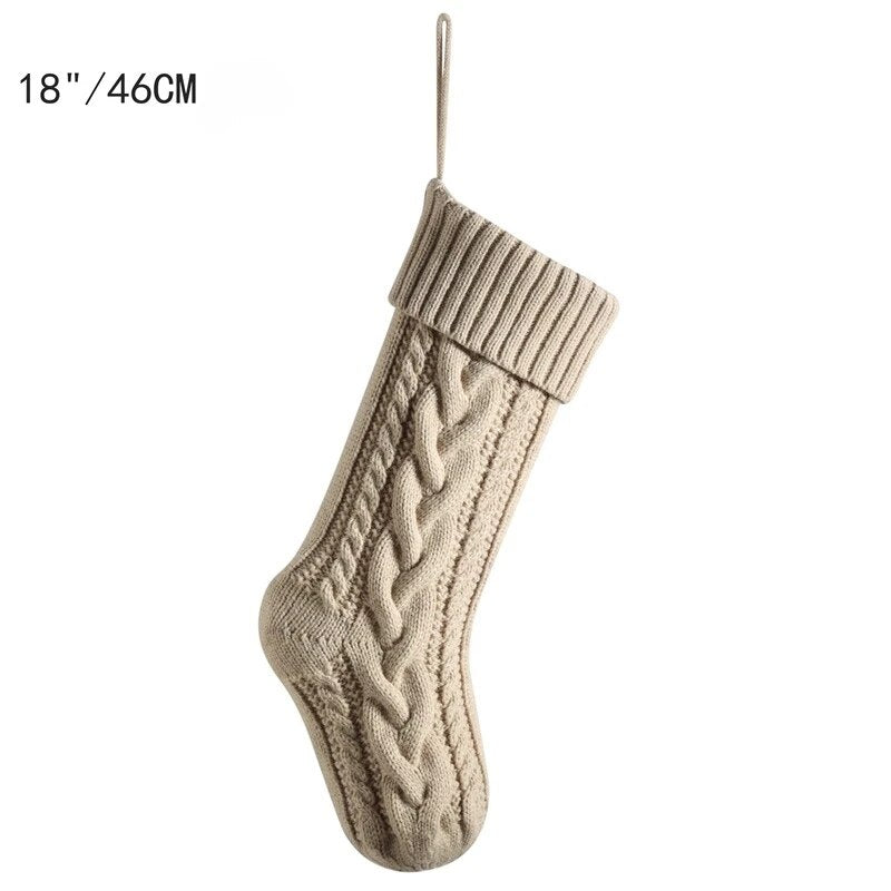 Large Cable Knitted Christmas Stocking - 13 Colours Lilly & Lula