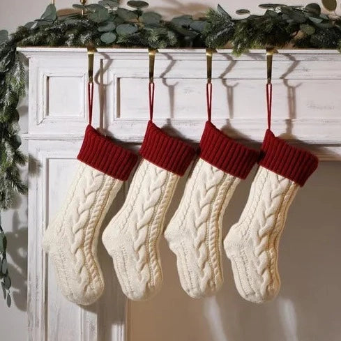 Large Cable Knitted Christmas Stocking - 13 Colours Lilly & Lula