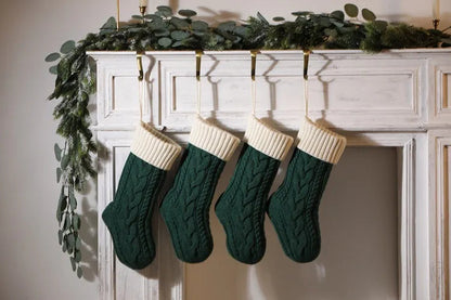 Large Cable Knitted Christmas Stocking - 13 Colours Lilly & Lula