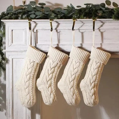 Large Cable Knitted Christmas Stocking - 13 Colours Lilly & Lula