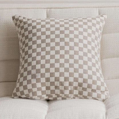 Luxurious Beige Checkered French Decoration Cushion Lilly & Lula