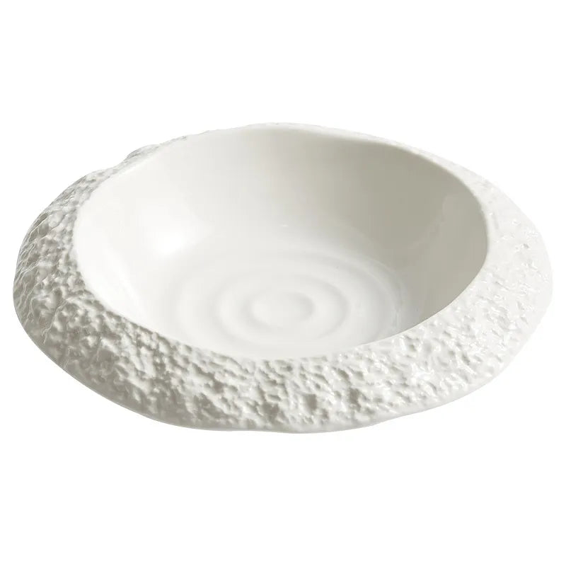 Luxurious Rock Pattern Ceramic Deep Plates Tableware Lilly & Lula