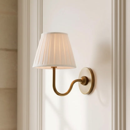 Luxurious French Style Farmhouse Wall Light with Linen Shade - 2 Colours