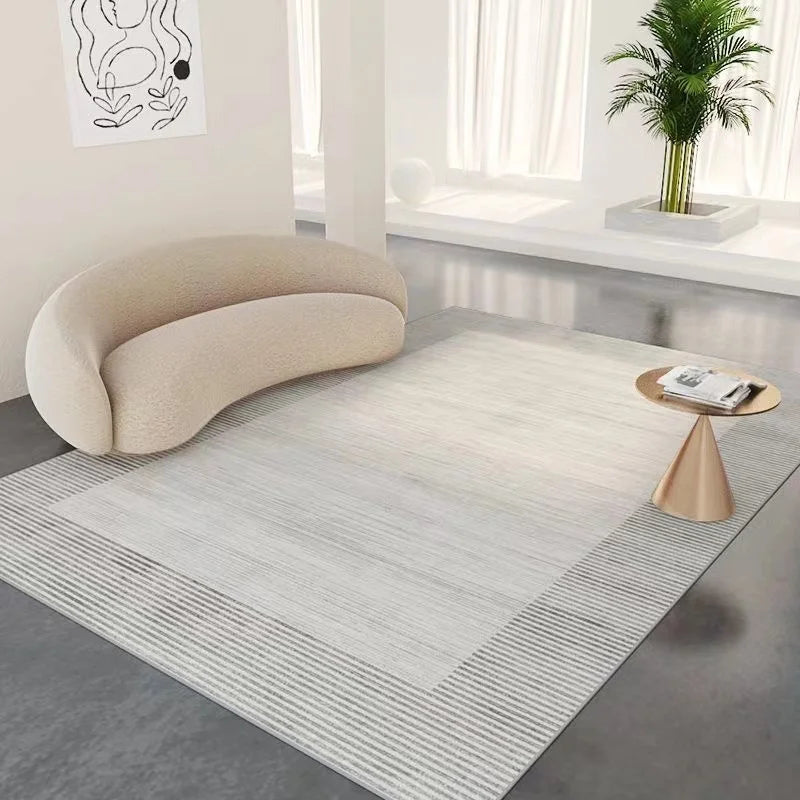 Luxury Indoor Modern Heritage Grey Striped Rug - Easel Lilly & Lula