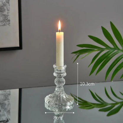 Minimalistic Nordic Style Glass Candle Holders For Taper Candles - 4 Styles Lilly & Lula