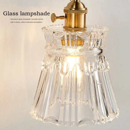 Modern LED Clear Nordic Glass Brass Wall Light - Hanging & Flush Lilly & Lula