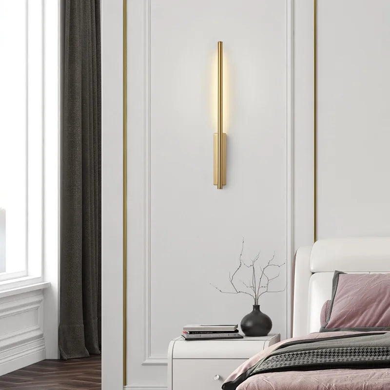 Modern & Minimalistic Luxury Nordic LED Bedside Wall Light - Gold & Black Lilly & Lula