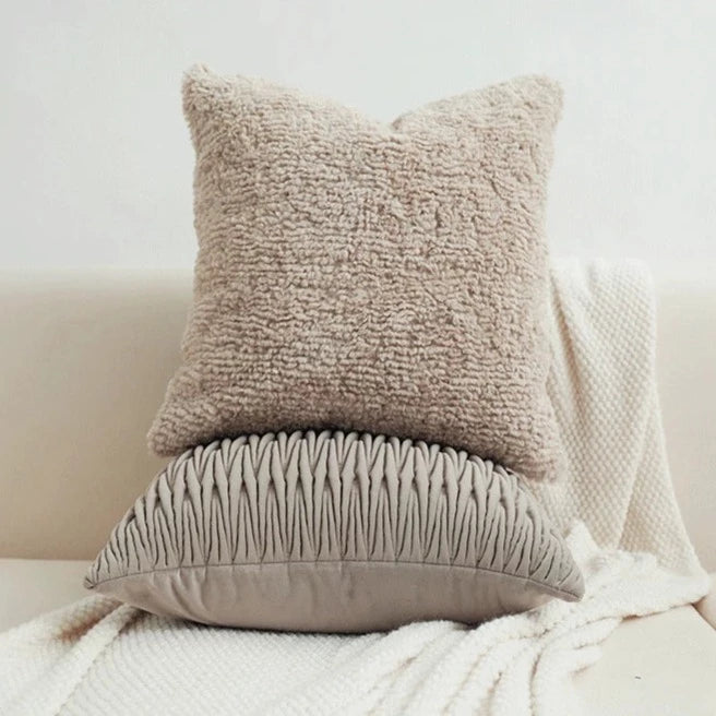 Oatmeal top cushion covers