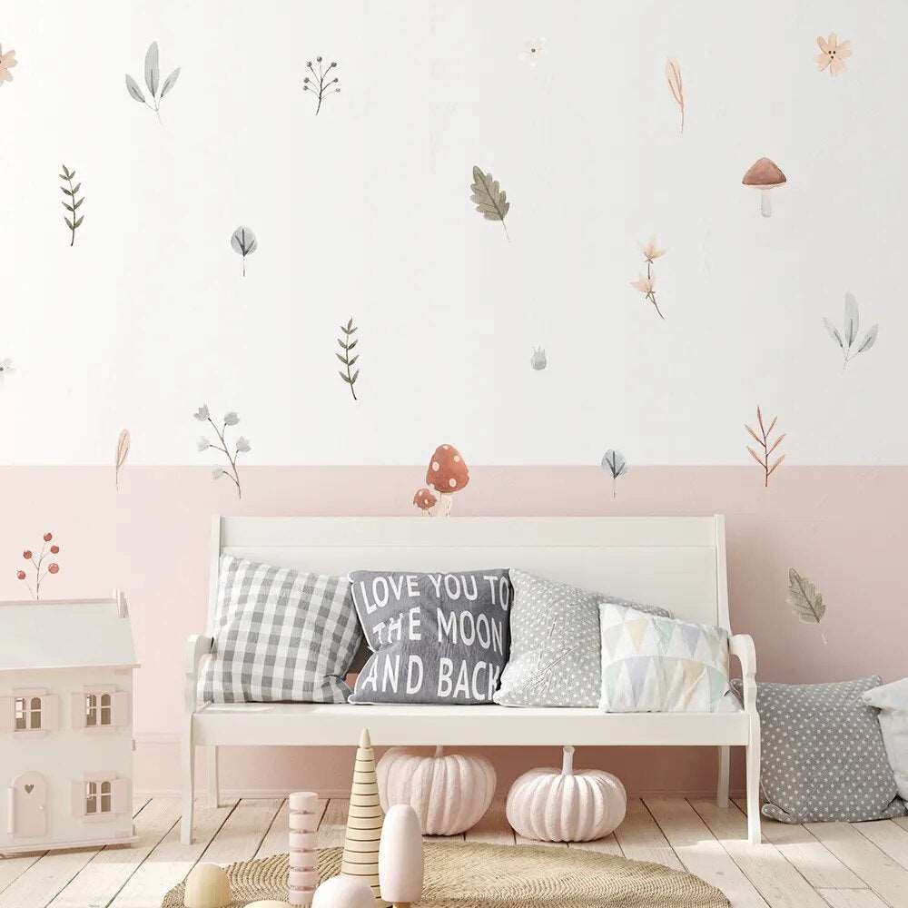 Mystical Mushroom & Floral Magic Wall Sticker Decals Lilly & Lula