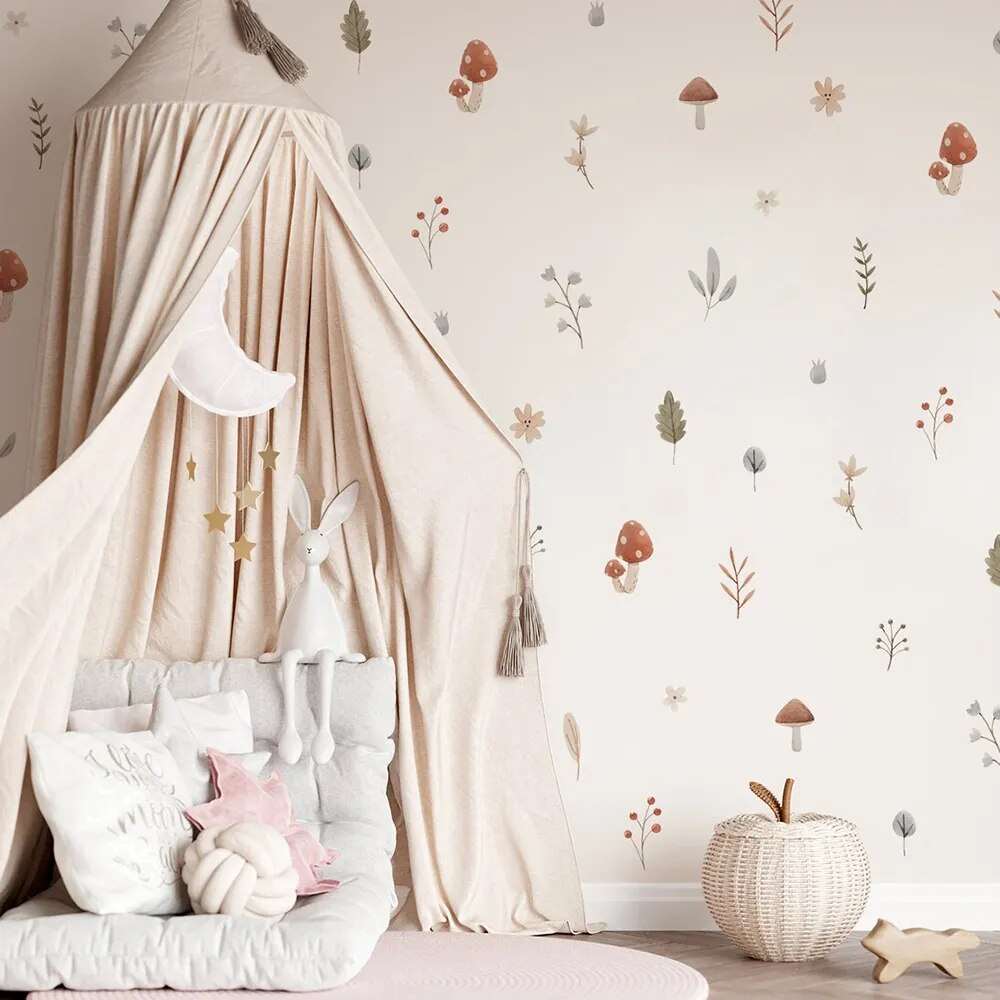 Mystical Mushroom & Floral Magic Wall Sticker Decals Lilly & Lula