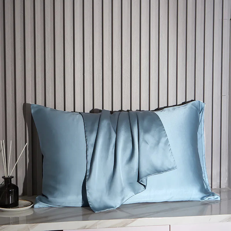 Natural 100% Mulberry Silk Pillowcase - White, Khaki, Silver, Grey & Blue Lilly & Lula