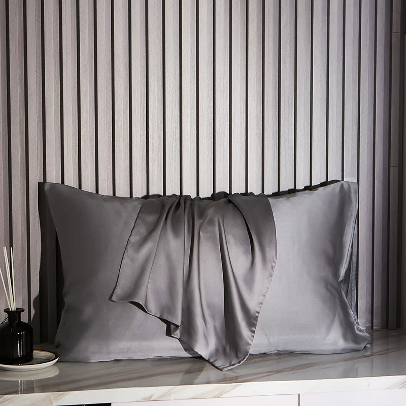 Natural 100% Mulberry Silk Pillowcase - White, Khaki, Silver, Grey & Blue Lilly & Lula