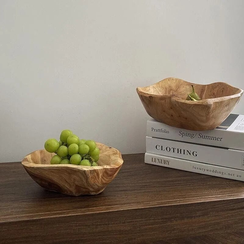 Natural Solid Wood Fruit Bowls - 2 Sizes Lilly & Lula