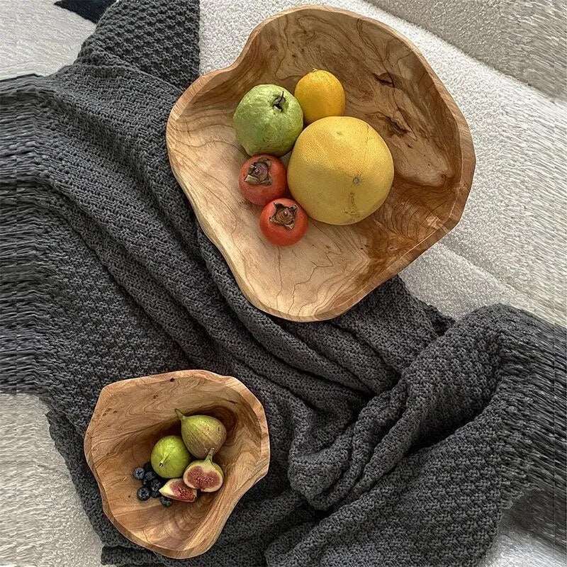 Natural Solid Wood Fruit Bowls - 2 Sizes Lilly & Lula