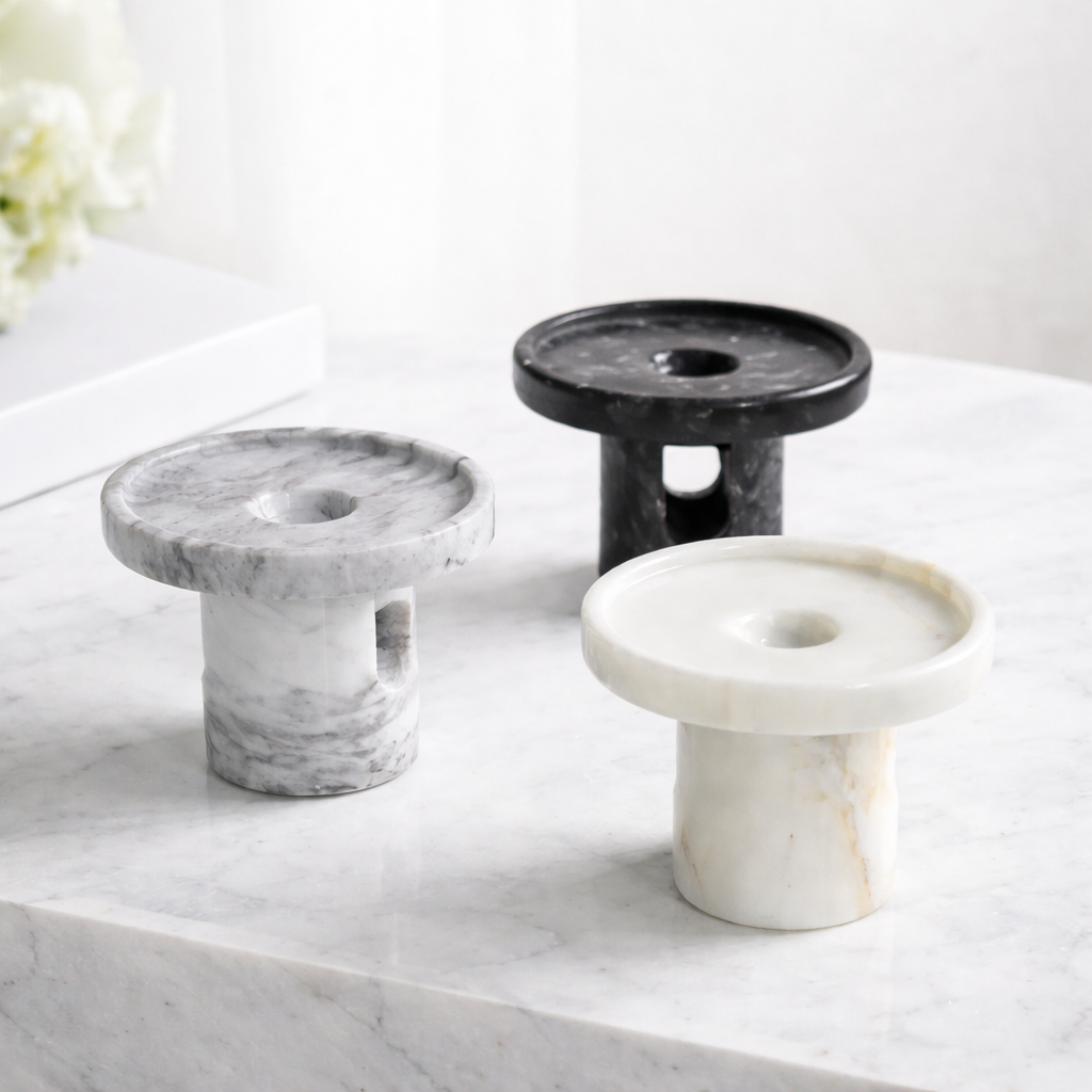 Natural Marble & Jade Wax Melt Burner - 5 Colours