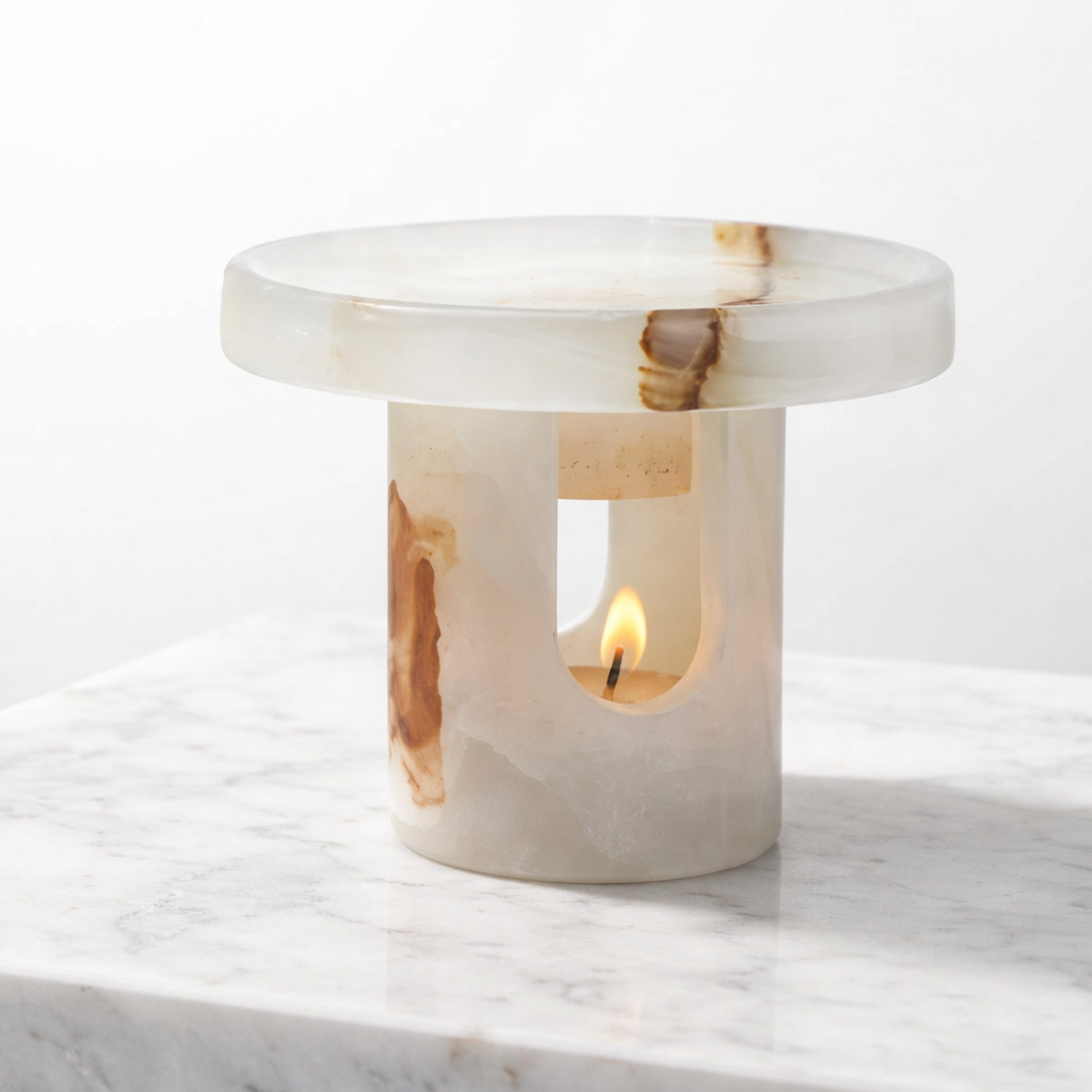 Natural Marble & Jade Wax Melt Burner - 5 Colours