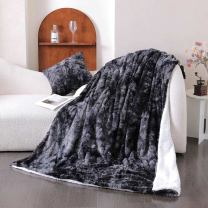 No Shed Luxury Double Layer Fluffy Throw Bedspread - 6 Colours Lilly & Lula