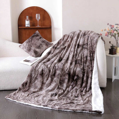 No Shed Luxury Double Layer Fluffy Throw Bedspread - 6 Colours Lilly & Lula